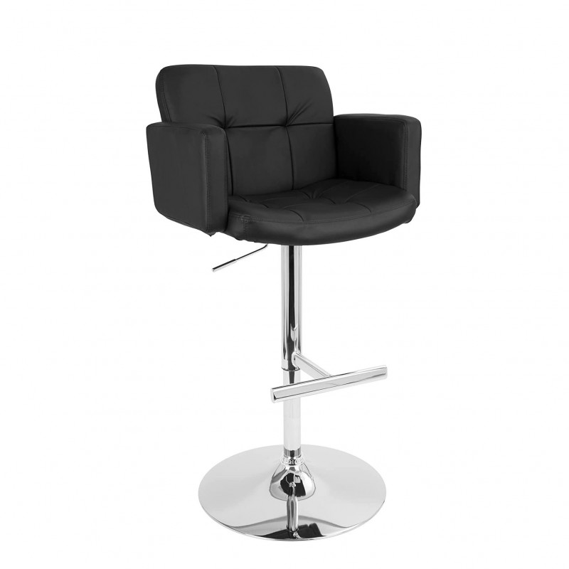 Adjustable Height Barstool with Drop Frame and Chrome Base 407B